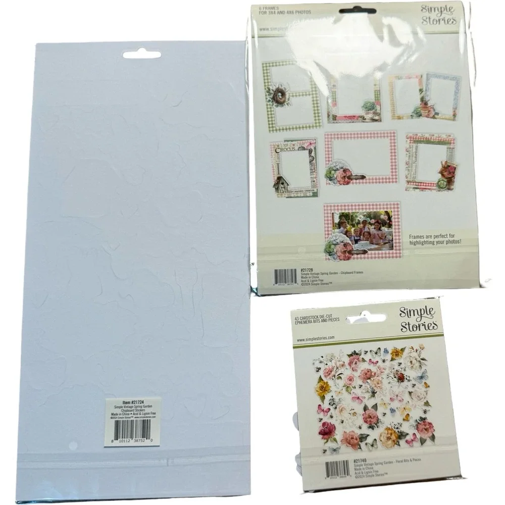 Simple Stories Simple Vintage Spring Garden Bundle OS Multicolor Floral Bits NWT